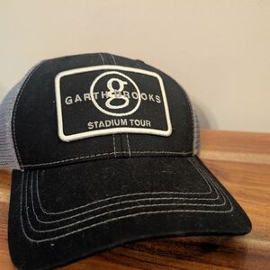 Garth Brooks Stadium Tour Hat Trucker Cap Black Snapback Mesh Back Country Music